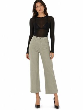 Alice + Olivia Lamb Leather Ankle Pant